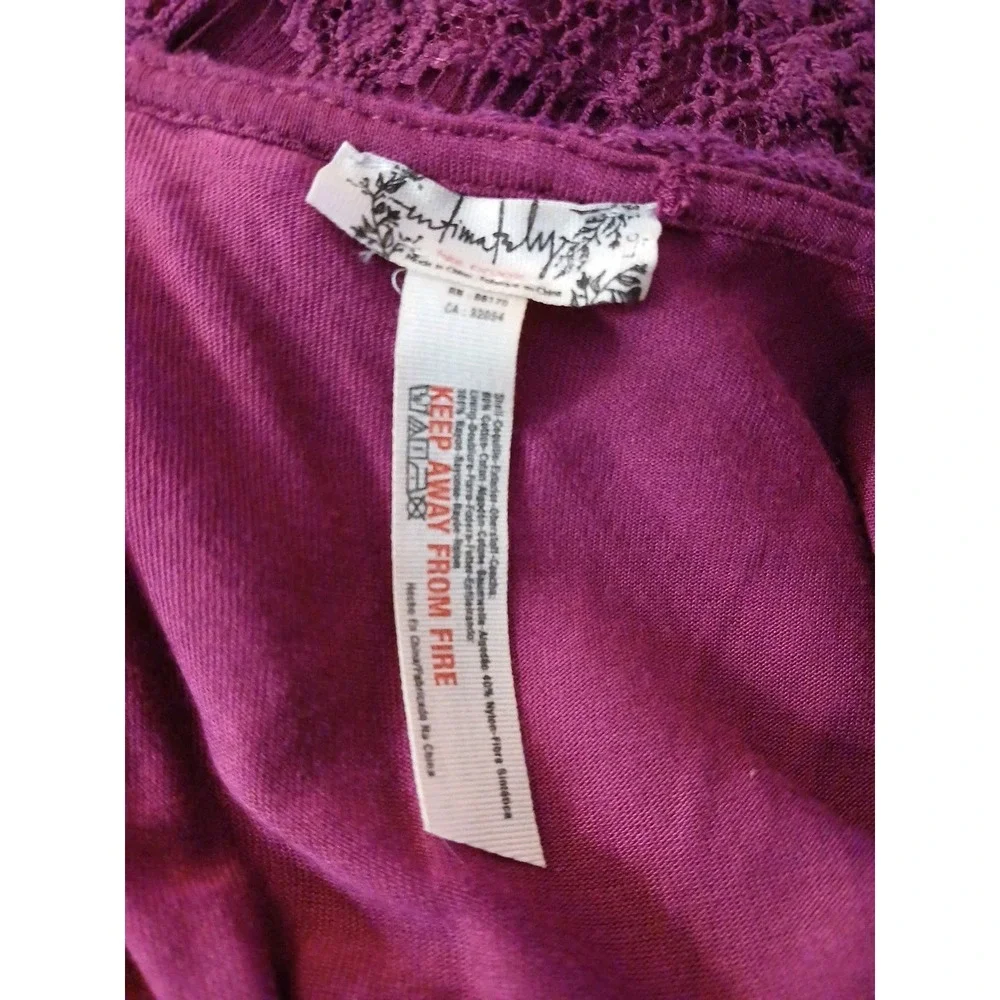 Free People Magenta Lace Midi Dress